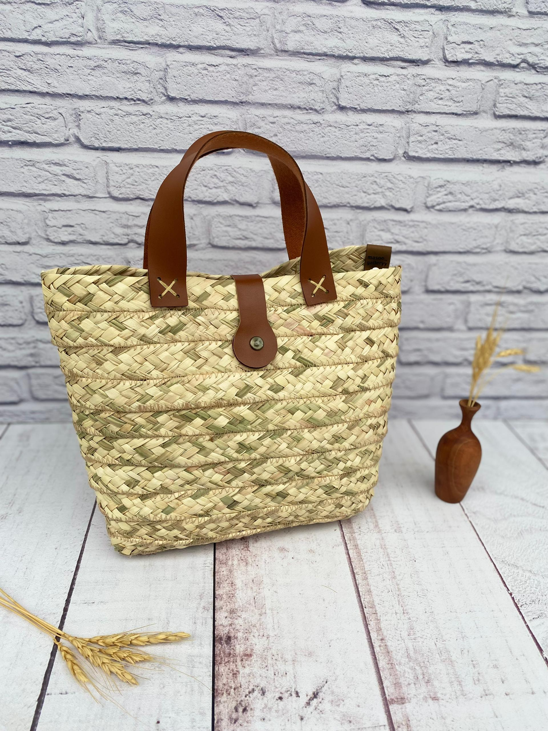 کیف حصیری مدل دسته دار