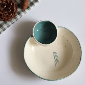 ظرف مزه سرامیکی مدل برگ