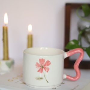 ماگ سرامیکی مدل دسته پروانه