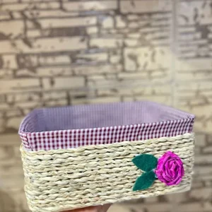 سبد حصیری مدل گل برجسته140E1723