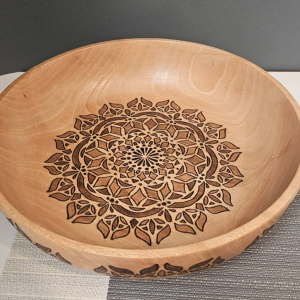 کاسه چوب چنار مدل نگاره