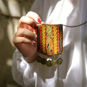 گردنبند پارچه ایی مدل گندم