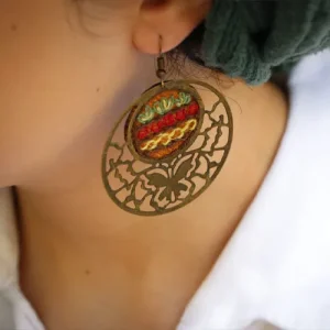 گوشواره پارچه ایی پروانه