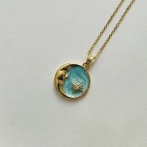 گردنبند مرواریدی مدل ماه