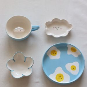 ست صبحانه خوری سرامیکی مدل آبی