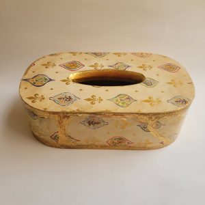 جعبه دستمال مدل طلاکوب