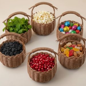 سبد مفتول پلاستیکی مدل دسته دار