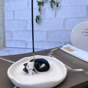 جاعودی سرامیکی مدل گربه خوابیده