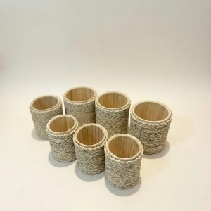 جای قاشق و چنگال حصیری مدل گرد